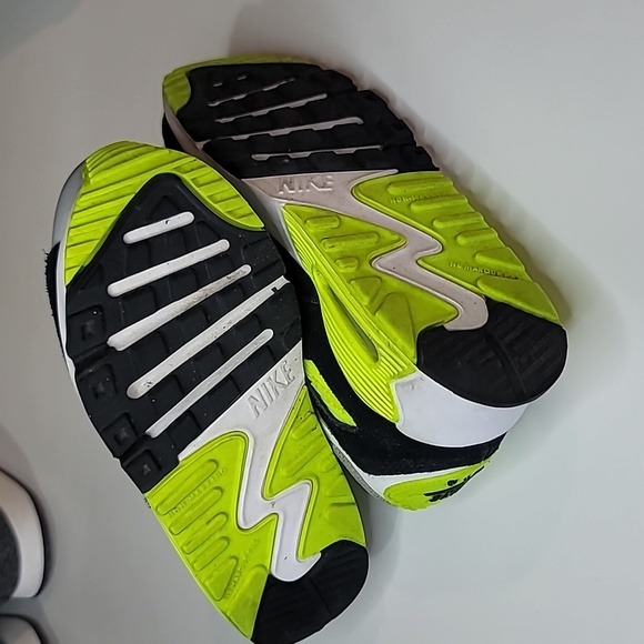 NIKE Air Max 90 Volt Neon Lace Up Elastic Colorblock - Picture 6 of 8